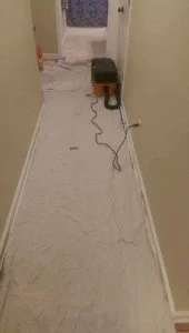 Two layers of floor protection 