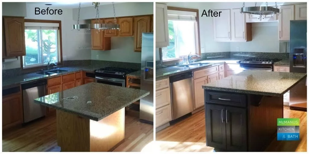 Cabinet Refacing Before After Tallahassee McManus Kitchen and Bath