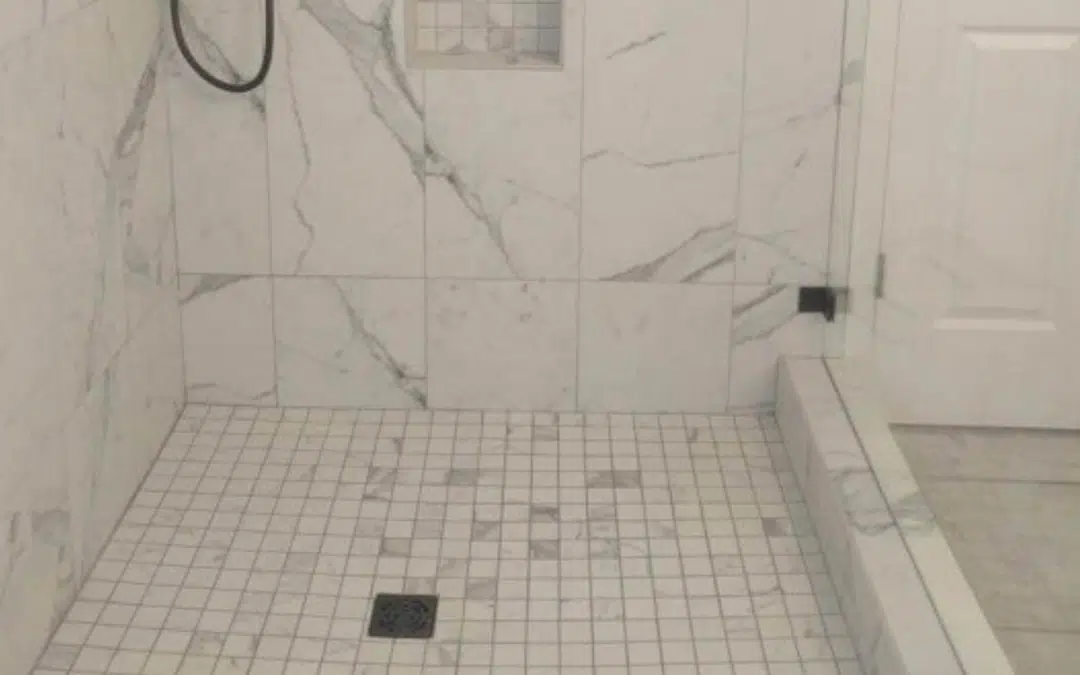 Installing a Marble Walk In Shower for a Tallahassee Remodel- $21,000