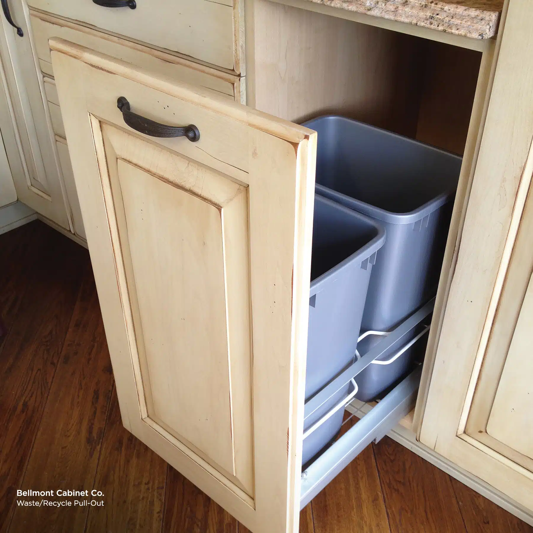 Kitchen Cabinet Refacing Trash Pullout