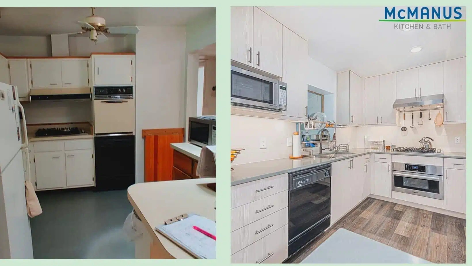 1960's Kitchen Update Before-after