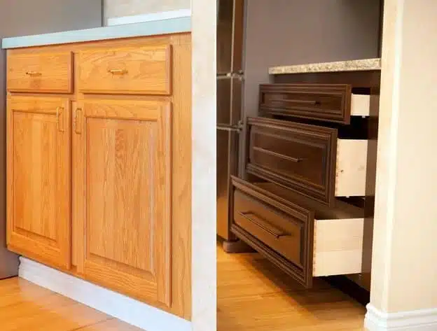 low cost remodeling projects - cabinet refacing.