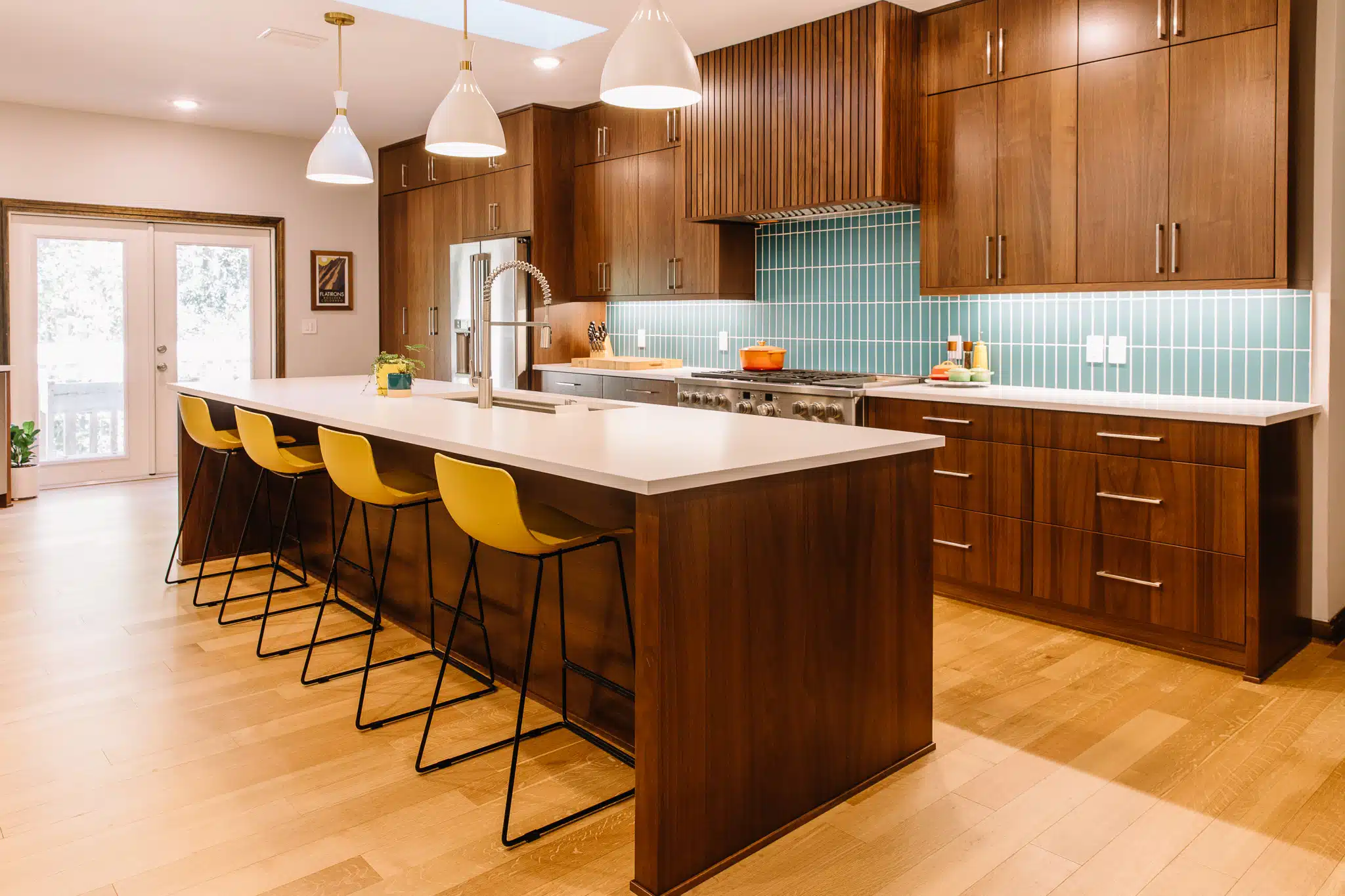 Remodeling Contractor Mid Century Kitchen in Walnut