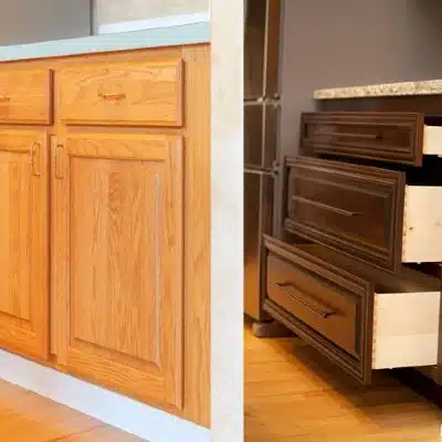 refacing drawer conversion before after