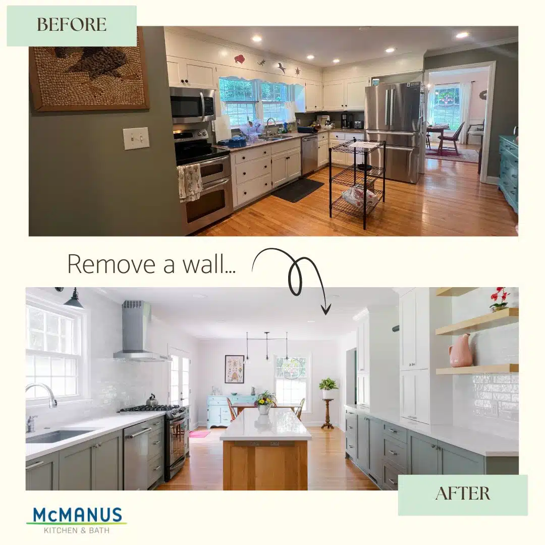 Kitchen before / after 1
