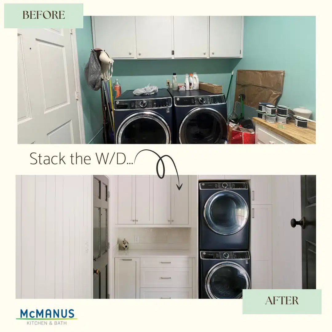 laundry room remodel before after