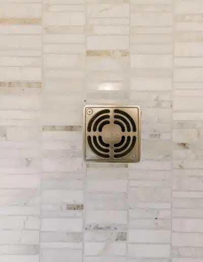 Marble shower floor tile, rectangular
