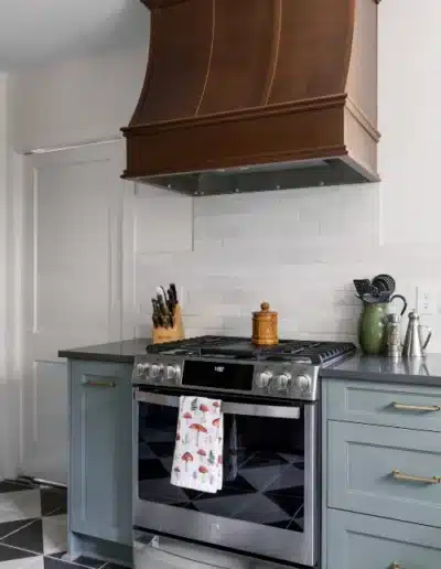 Kitchen update: walnut range hood